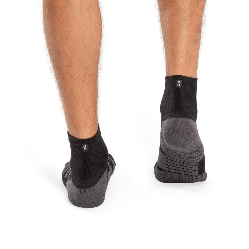 On Running Performance Mid Men's Sock Black | Shadow | TGOQN-2398