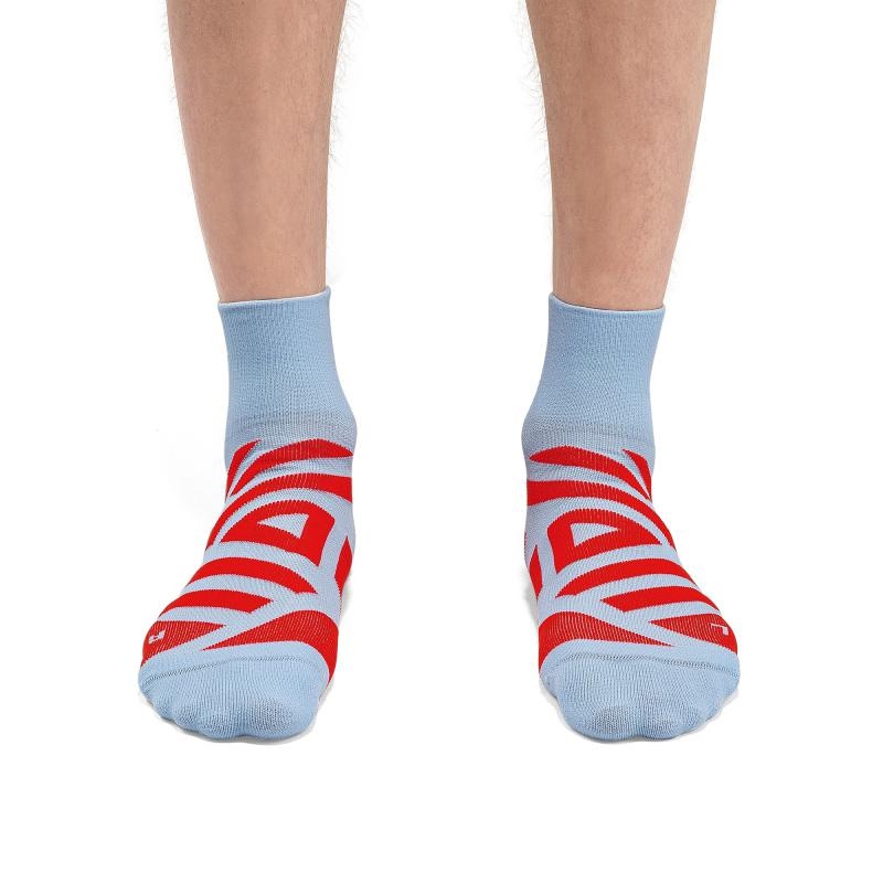 On Running Performance Mid Men's Sock Heather | Red | WZHKT-8927