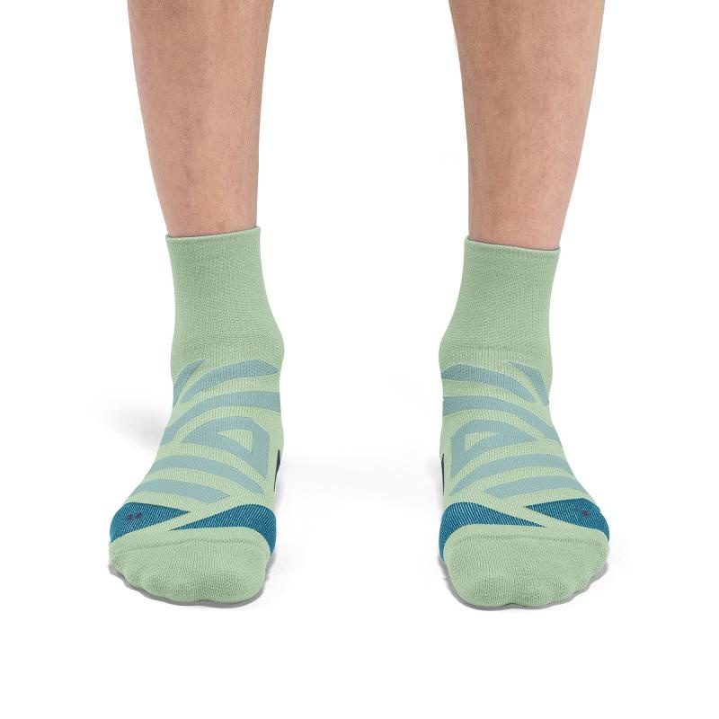 On Running Performance Mid Men's Sock Meadow | Niagara Green | AMRTX-0324