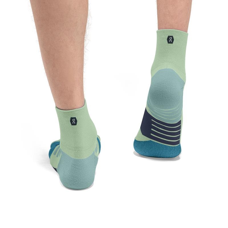 On Running Performance Mid Men's Sock Meadow | Niagara Green | AMRTX-0324