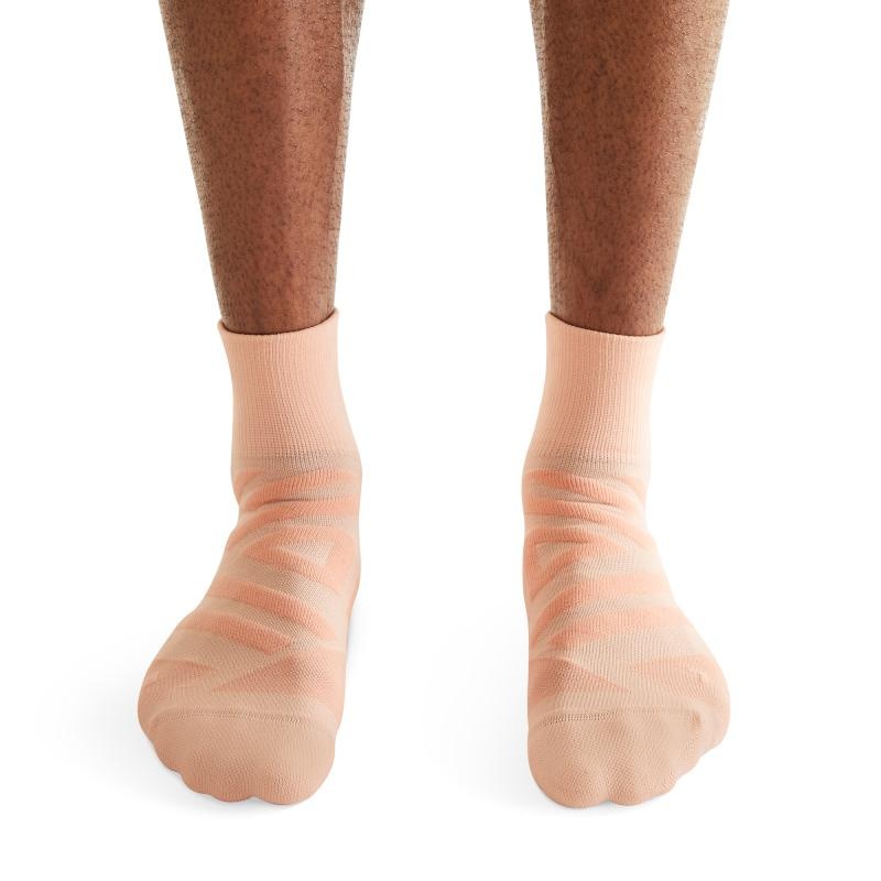 On Running Performance Mid Men's Sock Rose | Flamingo | ZKOVY-3078