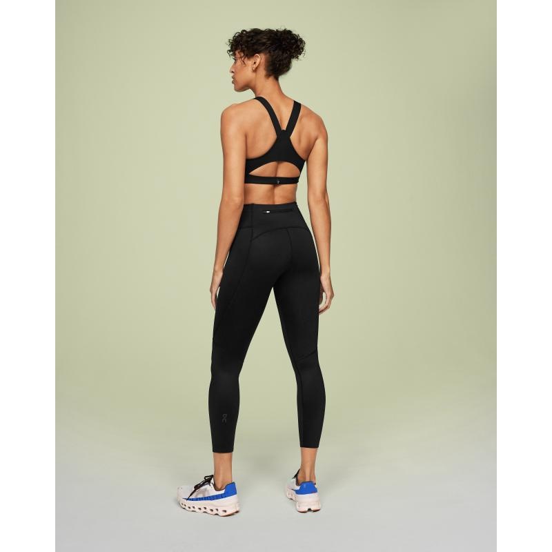 On Running Performance Tights 7/8 Women's Pant Black | CBUOG-0896