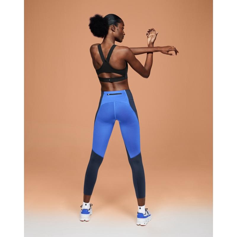 On Running Performance Tights 7/8 Women's Pant Navy | Cobalt | JSZLU-2680