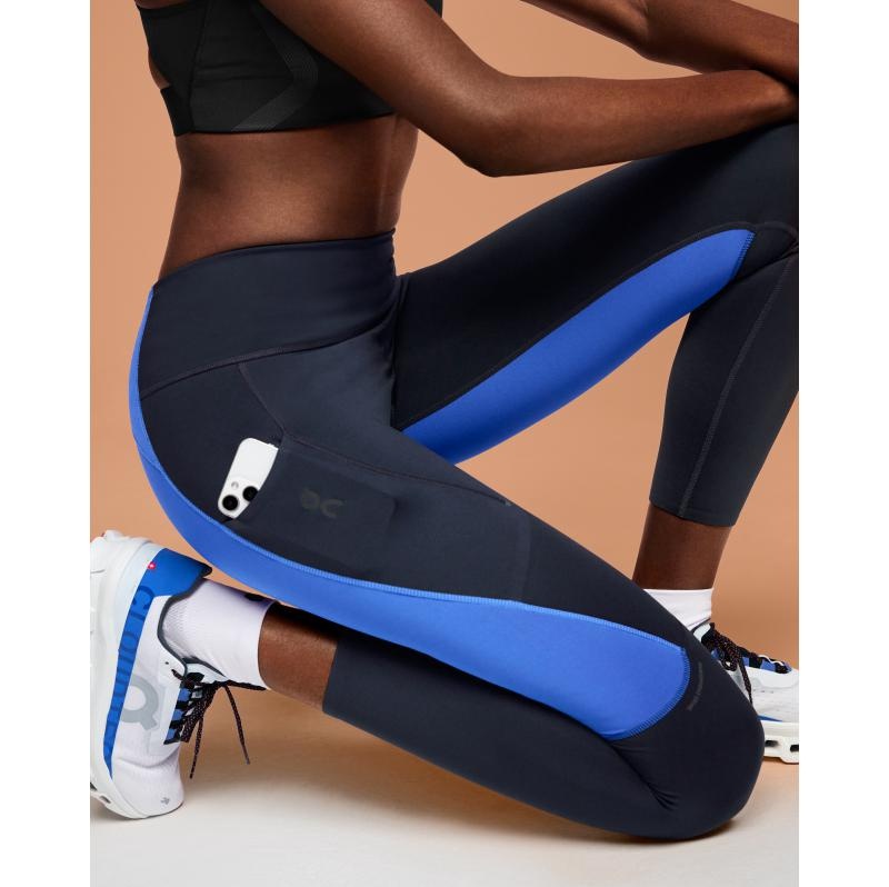 On Running Performance Tights 7/8 Women's Pant Navy | Cobalt | JSZLU-2680