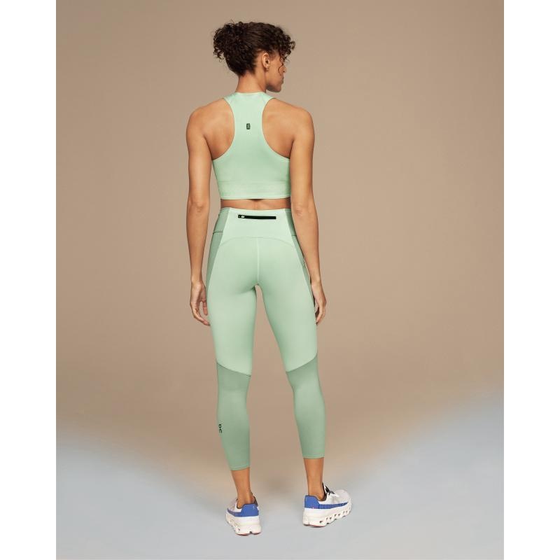 On Running Performance Tights 7/8 Women's Pant Moss | Creek Mint | FWBTN-6128