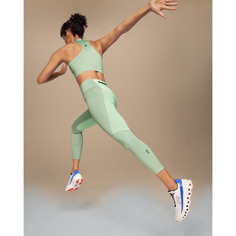 On Running Performance Tights 7/8 Women's Pant Moss | Creek Mint | FWBTN-6128