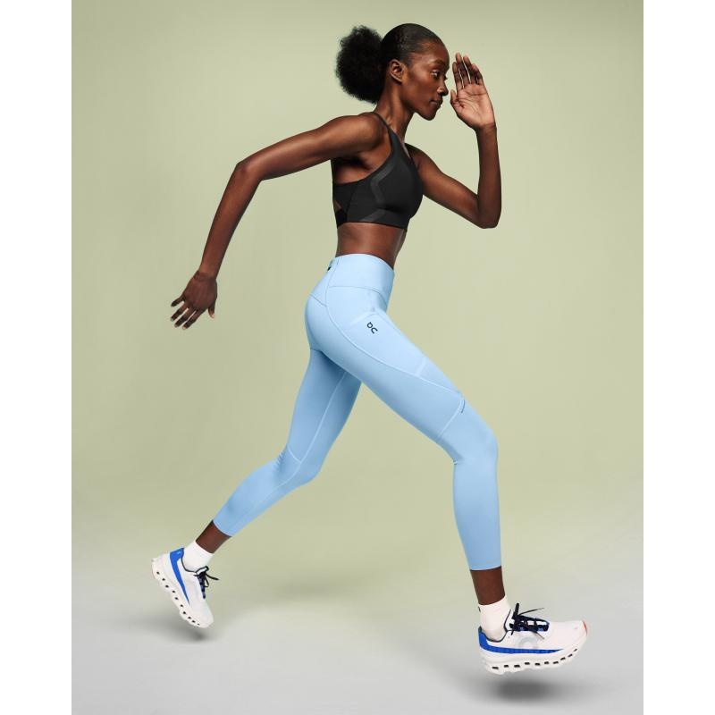 On Running Performance Tights 7/8 Women's Pant Stratosphere Blue | VEDTH-3240