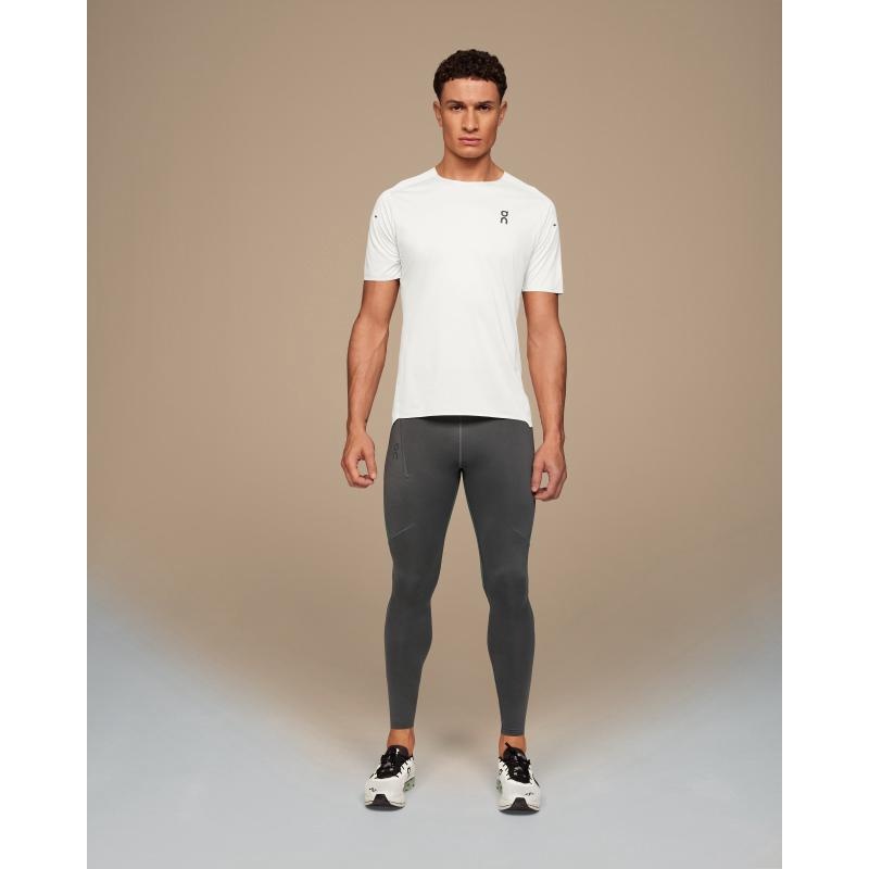 On Running Performance Tights Men\'s Pant Shadow | Ivy White | KCRHU-2940