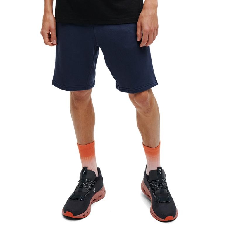 On Running Sweat Men\'s Short Navy | MQWVJ-3684