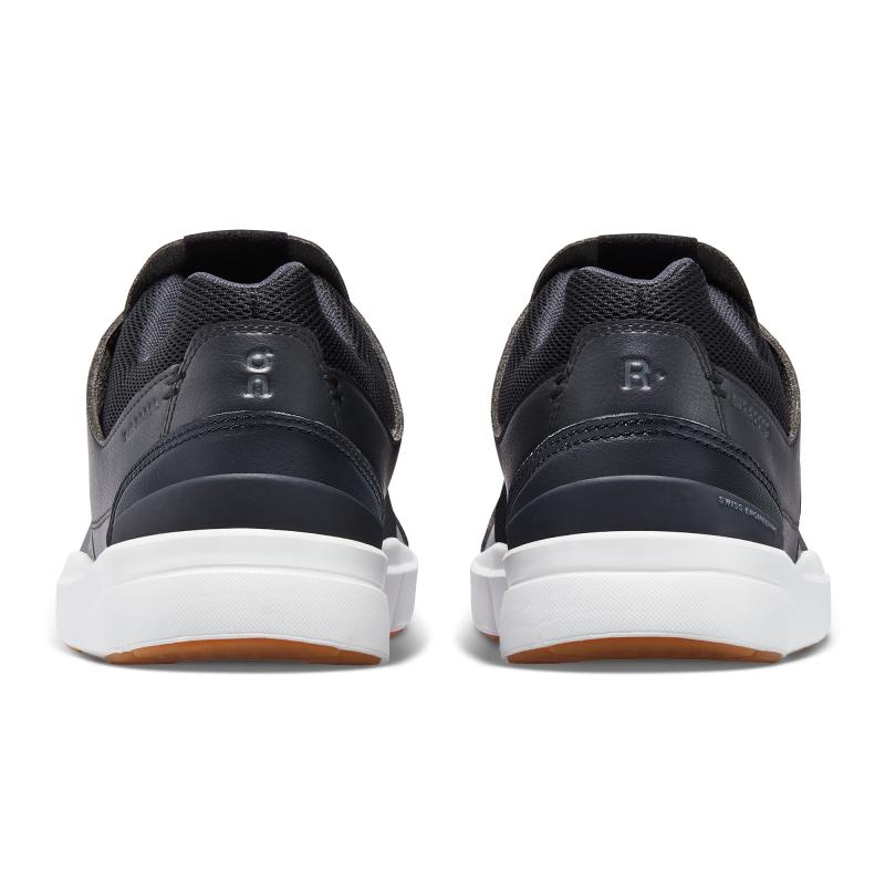 On Running THE ROGER Clubhouse Men's Life Shoes Black | White | TXERQ-2918