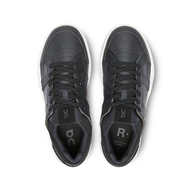 On Running THE ROGER Clubhouse Women's Lifestyle Shoes Black | White | UBAHD-1354