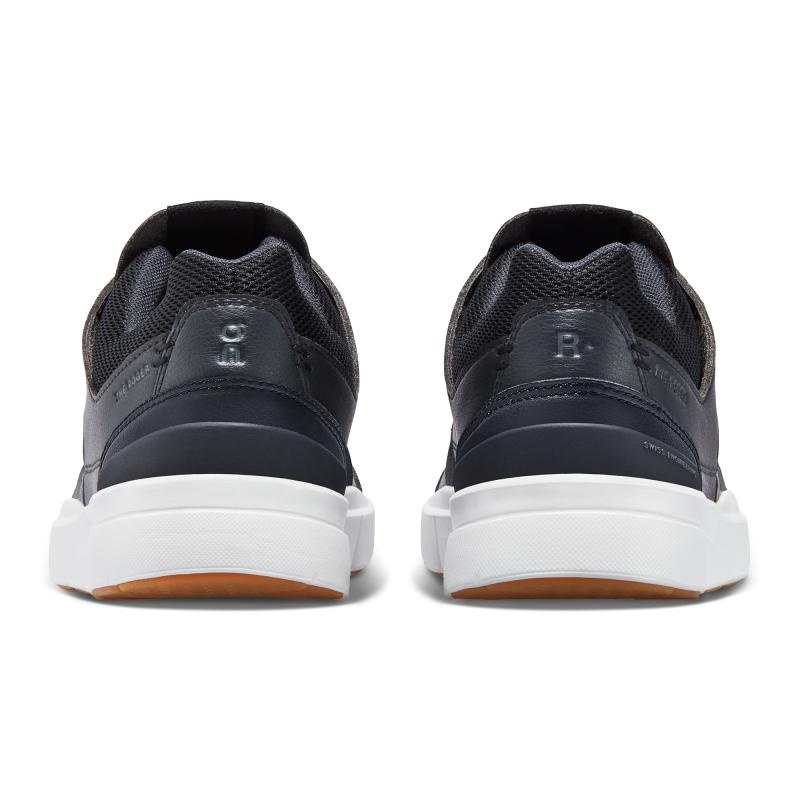 On Running THE ROGER Clubhouse Women's Lifestyle Shoes Black | White | UBAHD-1354