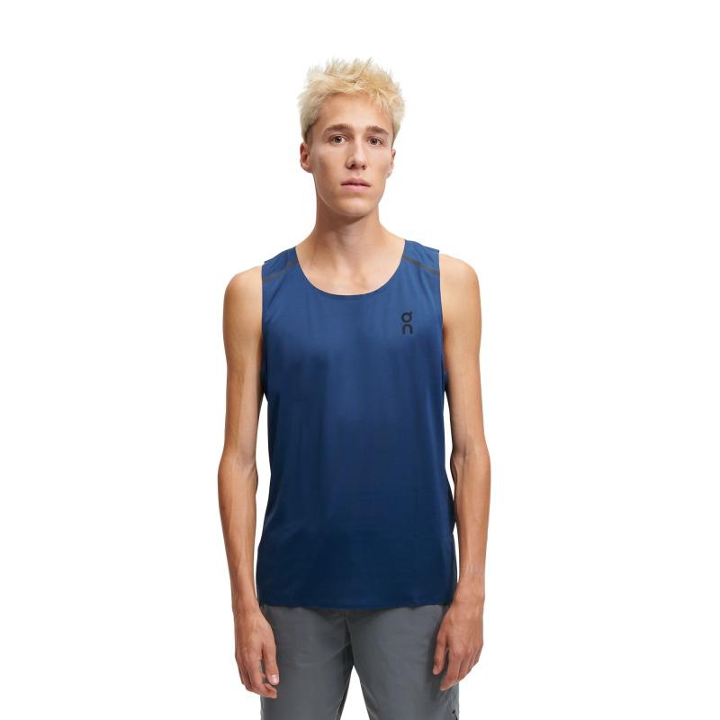 On Running Tank-T Men\'s Tank Top Denim | Navy | JVLBK-6780