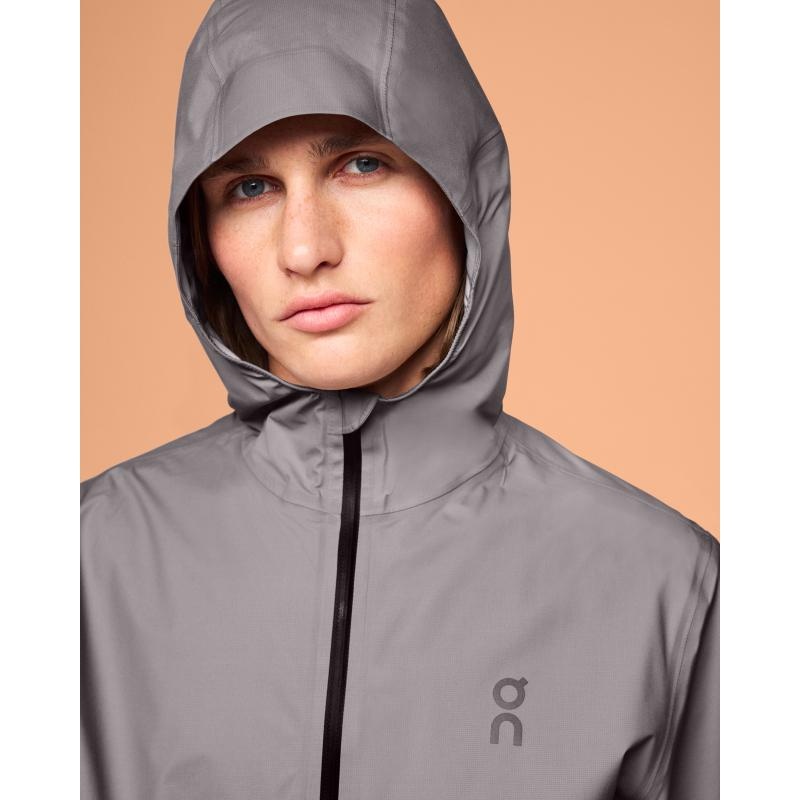 On Running Waterproof Anorak Men's Jacket Zinc Grey | TUMEY-3648