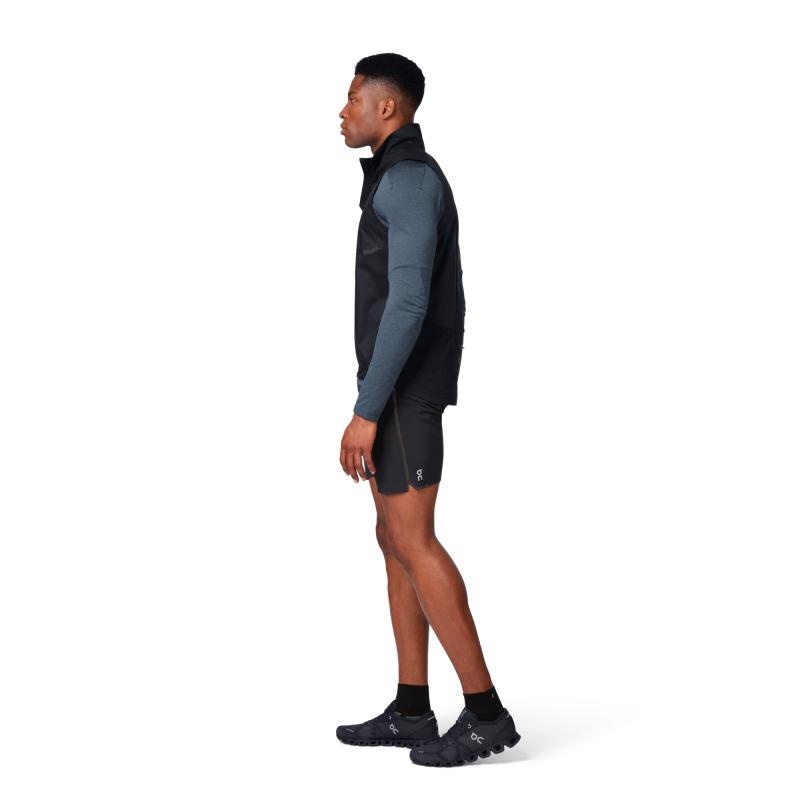 On Running Weather Men's Vest Black | RZJTA-8462