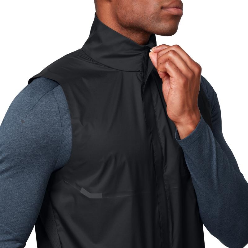 On Running Weather Men's Vest Black | RZJTA-8462