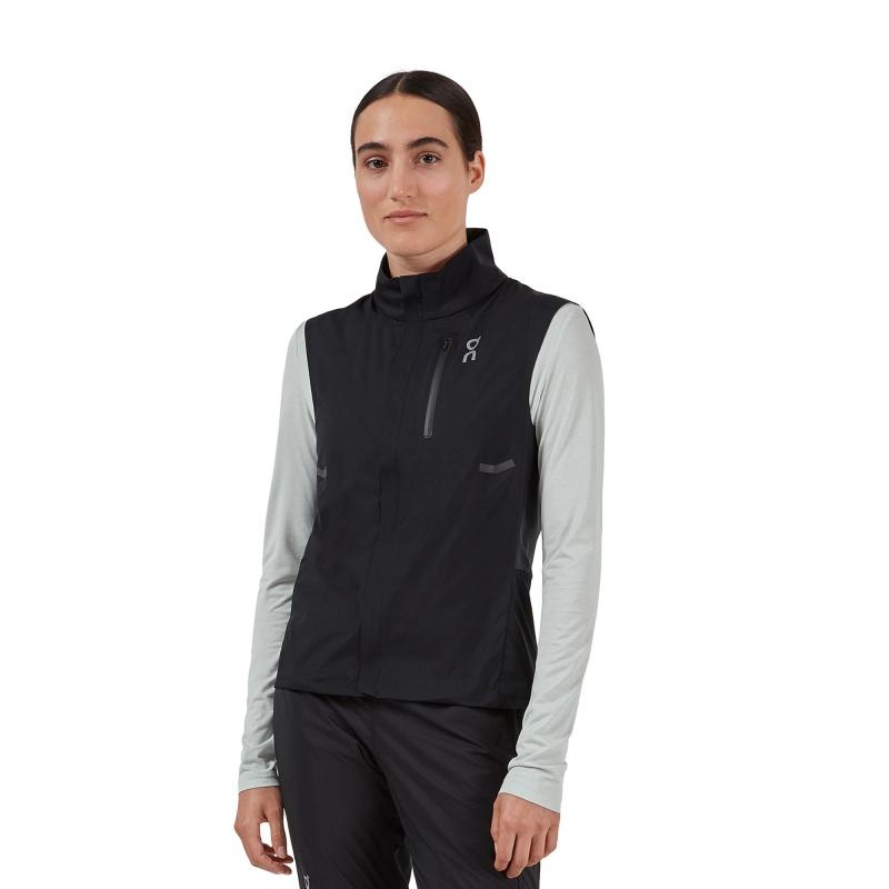 On Running Weather Women\'s Vest Black | TAPSB-9405