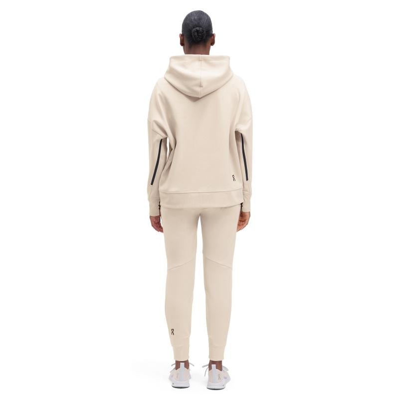 On Running Women's Hoodie Pearl Khaki | MNFIY-3592