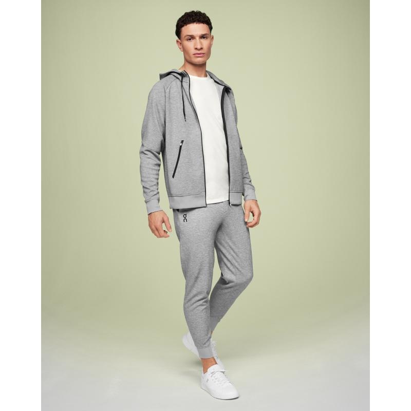 On Running Zipped Men's Hoodie Grey | ONBPY-3016