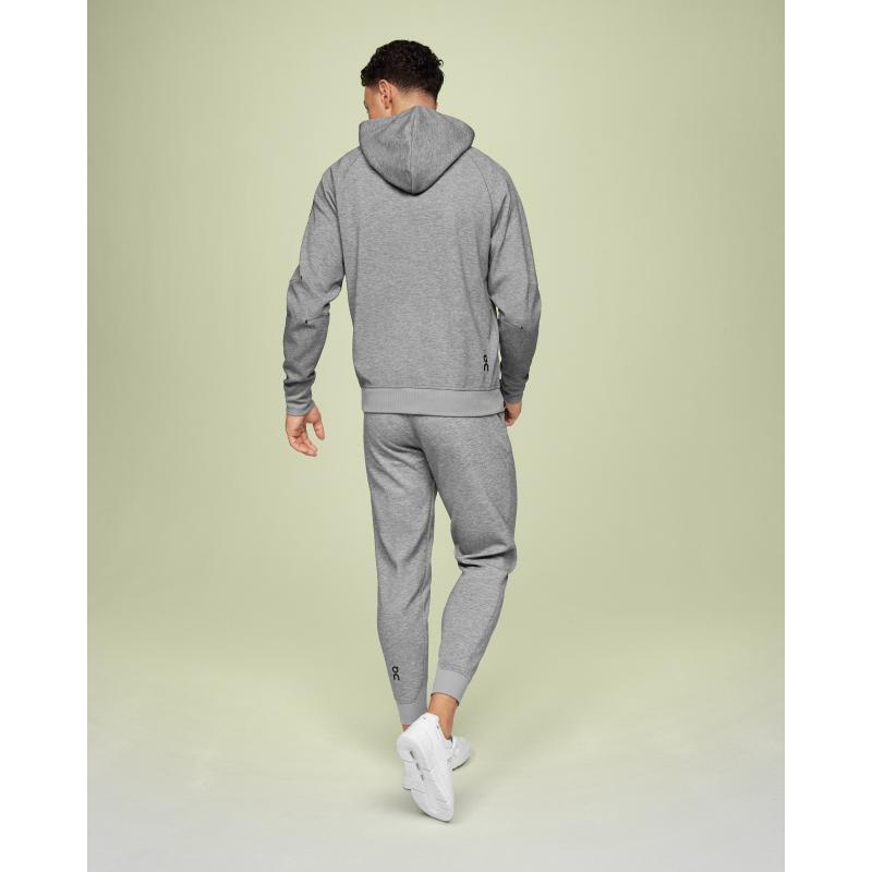 On Running Zipped Men's Hoodie Grey | ONBPY-3016